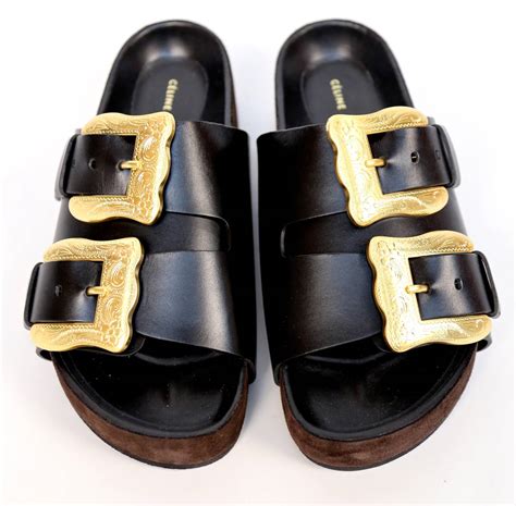 celine leather sandals